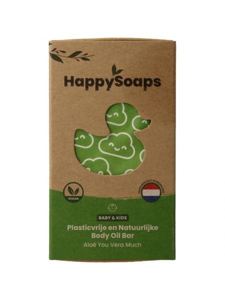 Happysoaps Baby & kids body oil bar aloe you very much