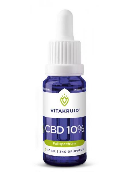 Vitakruid CBD Olie 10% full spectrum met MCT als drager