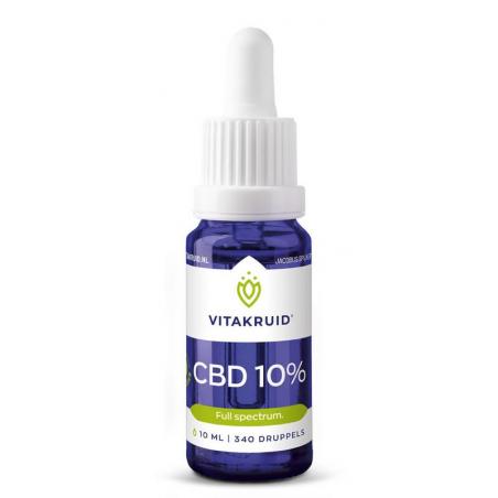 Vitakruid CBD Olie 10% full spectrum met MCT als drager