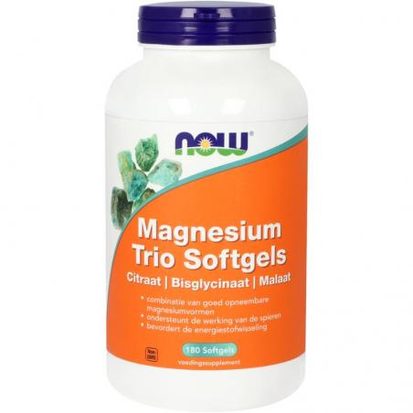 NOW Magnesium trio softgels