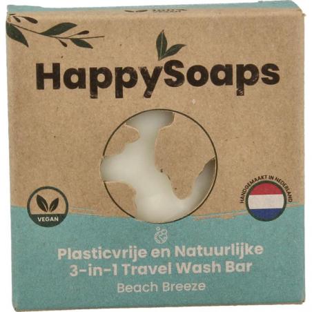 Happysoaps 3-in-1 Travel wash beach