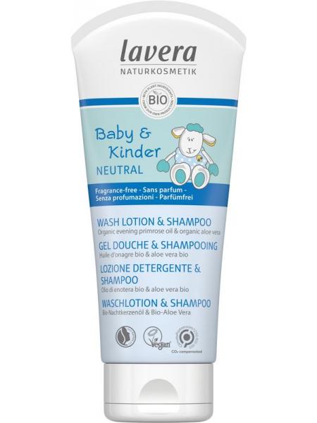 Lavera Baby en kinder sensitiv wash & shampoo EN-FR-IT-DE