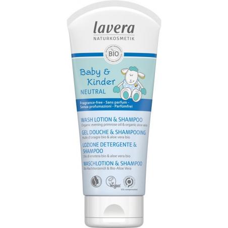 Lavera Baby en kinder sensitiv wash & shampoo EN-FR-IT-DE