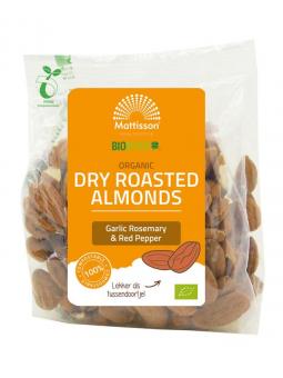 Organic roasted almonds gar; rosemary red pepp bio